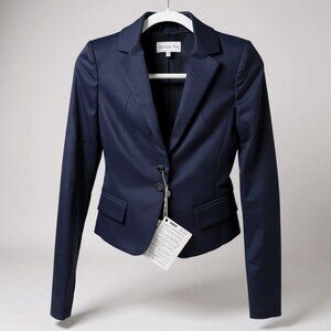 NWT Patrizia Pepe Giacca 2-button Slim Blazer Jacket Dress Blue 38 US  2 Italy